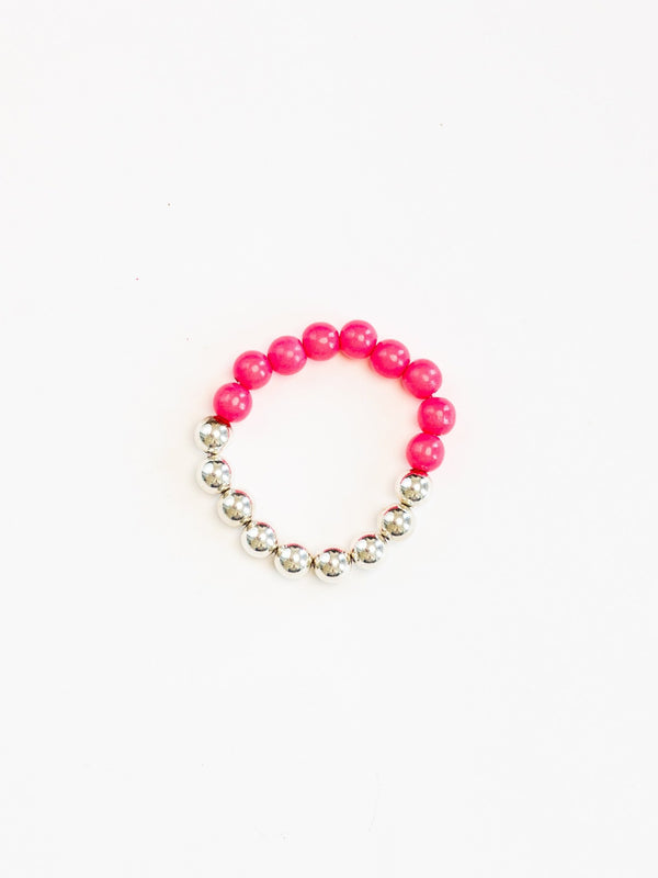 ina seifart Perlen silver/wood bracelet