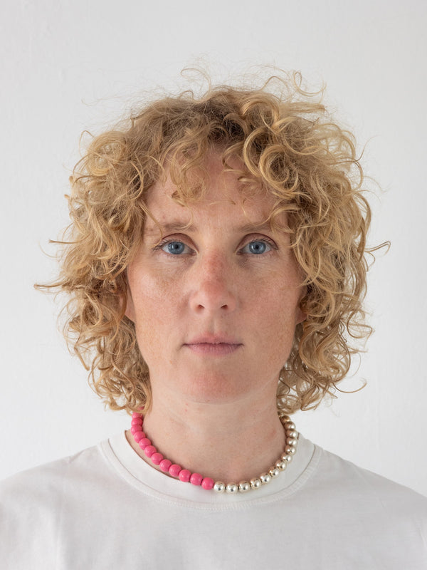 ina seifart Perlen silver/wood necklace