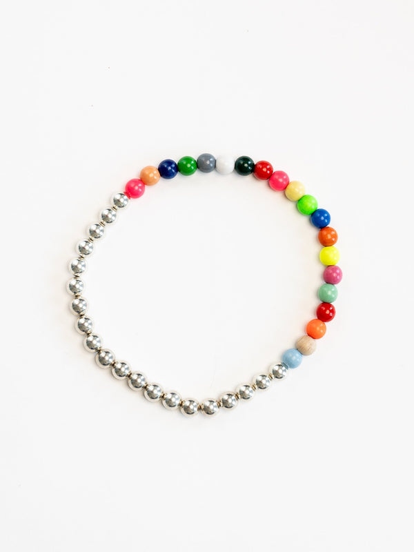 ina seifart Perlen silver/wood necklace