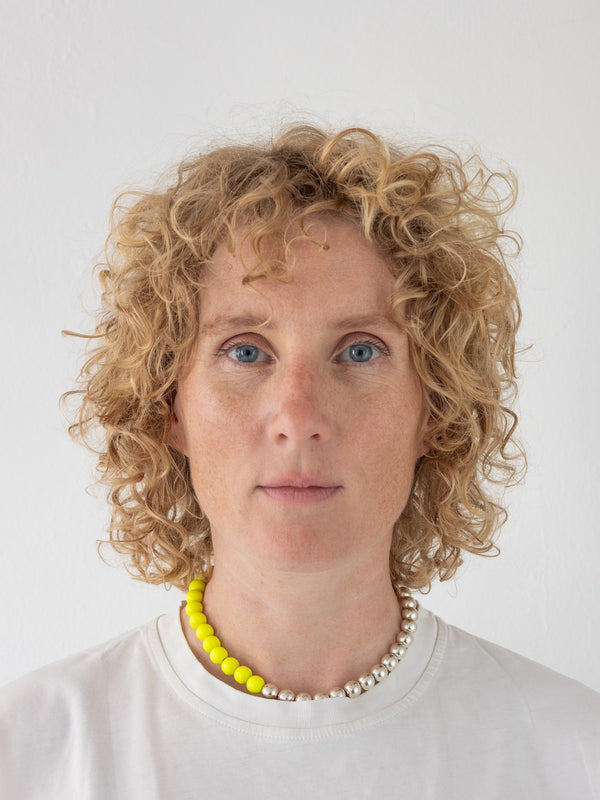 ina seifart Perlen silver/wood necklace