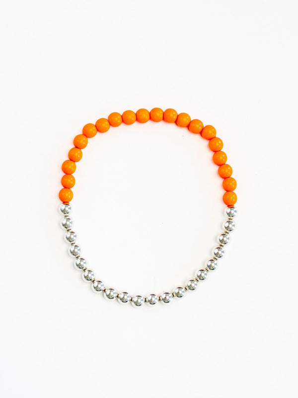 ina seifart Perlen silver/wood necklace