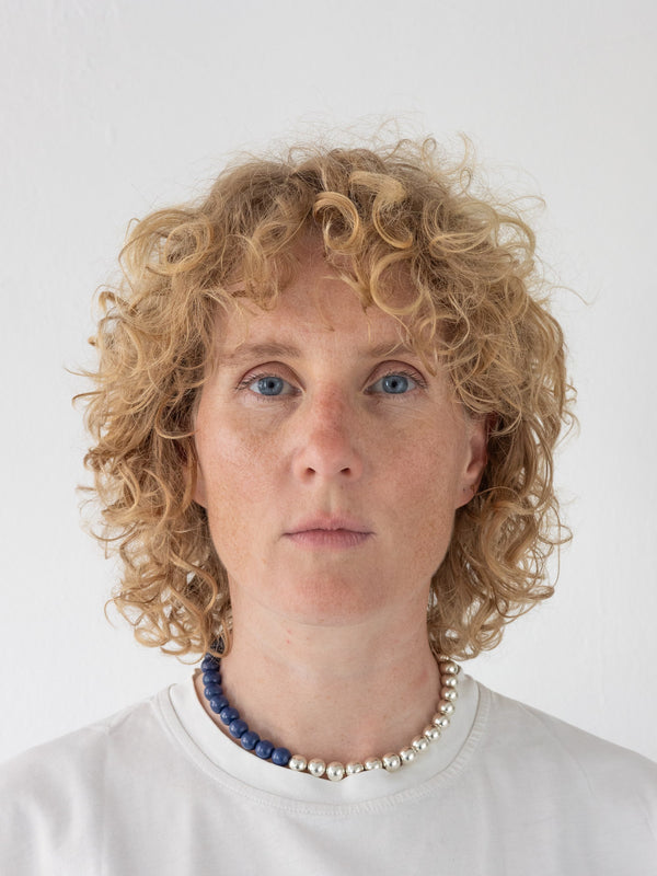 ina seifart Perlen silver/wood necklace