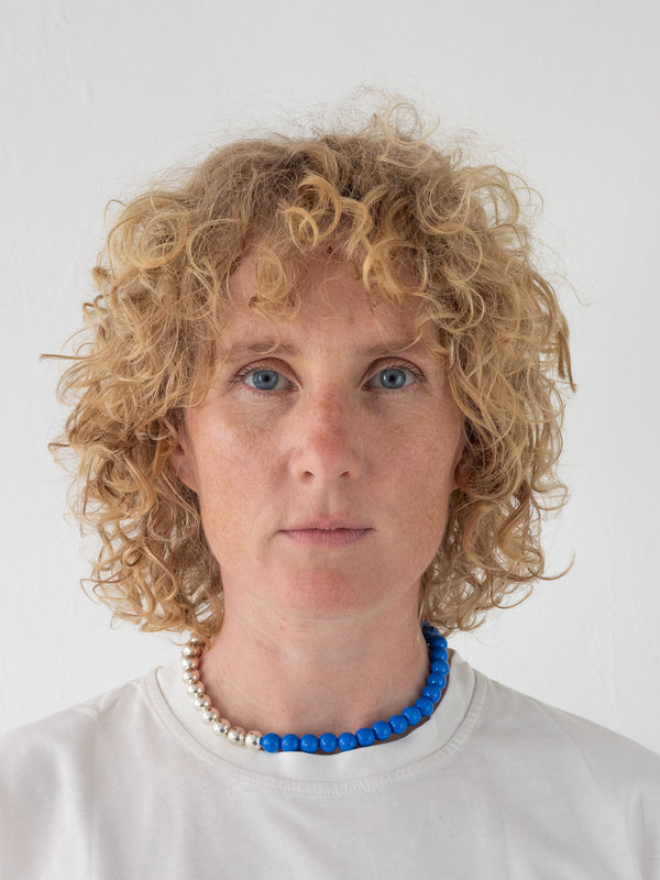 ina seifart Perlen silver/wood necklace