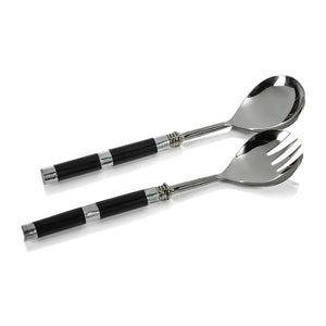incasa Alana Salad Serving Set - Black