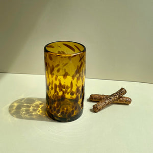 Incasa Alban Handblown Tall Glass - Amber