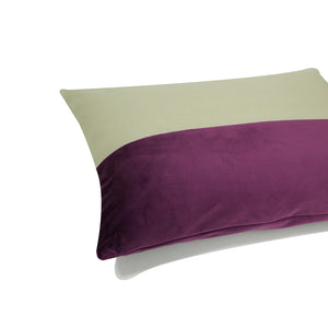 Incasa Alma Pillow - Purple / Cream - 20" X 14"
