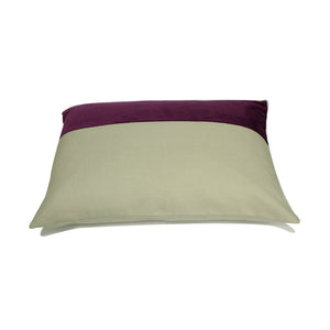 Incasa Alma Pillow - Purple / Cream - 20" X 14"
