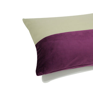 Incasa Alma Pillow - Purple / Cream - 20" X 14"