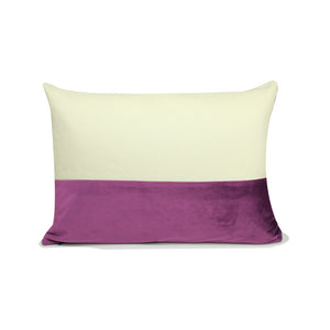 incasa Alma Pillow - Purple / Cream - 20" x 14"