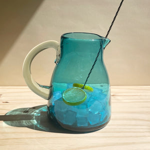incasa Clara Handblown Pitcher with Cocktail Spoon