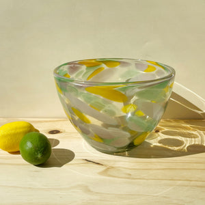 Incasa Clara Salad Bowl - Green/ Yellow