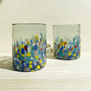 Incasa Confetti Handblown Glass - Blue