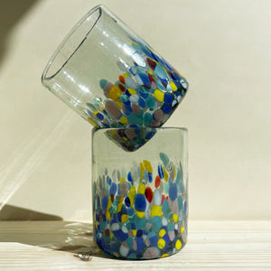 Incasa Confetti Handblown Glass - Blue