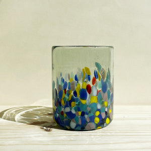 incasa Confetti Handblown Glass - Blue