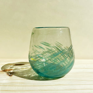 Incasa Impala Handblown Wine Glass - Aqua