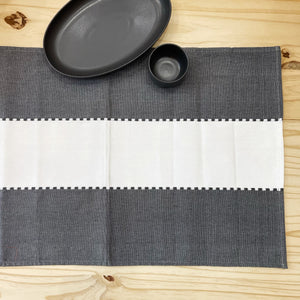 Incasa Jamil Handwoven Table Runner - Charcoal