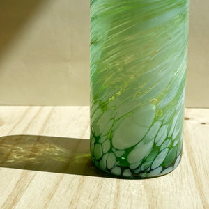 Incasa Lena Handblown Highball Glass - Green / White