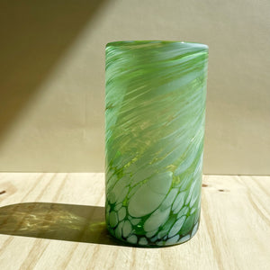 incasa Lena Handblown Highball Glass - Green / white