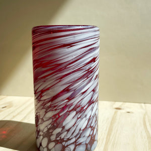 Incasa Lena Handblown Highball Glass - Red / White