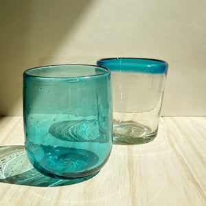 Incasa Lima Handblown Glass - Aqua