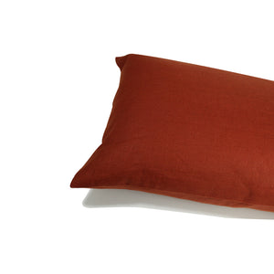 Incasa Linen Pillow - Terracotta - 20" X 14"