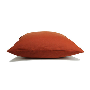 Incasa Linen Pillow - Terracotta - 20" X 20"