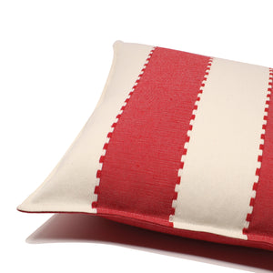 Incasa Mitla Handwoven Pillow - Cranberry