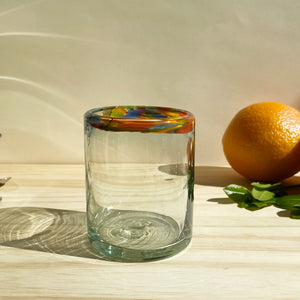 incasa Rainbow Handblown Glass - Clear / Multicolor