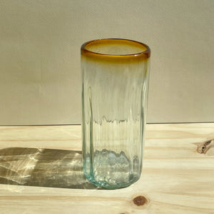incasa Rim Handblown Glass - Clear / Amber