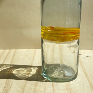 Incasa Rim Handblown Glass - Clear / Yellow