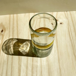 Incasa Rim Handblown Glass - Clear / Yellow
