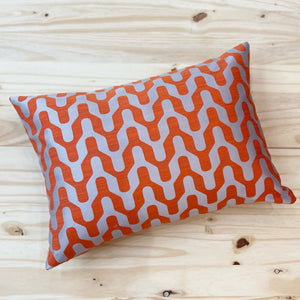 Incasa Santi Lumber Pillow - Burnt Orange - 20" X 14"