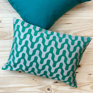 Incasa Santi Lumber Pillow - Emerald Green - 20" X 14"