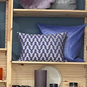 Incasa Santi Lumber Pillow -Periwinkle - 20" X 14"