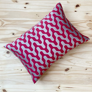 Incasa Santi Lumber Pillow - Ruby Red - 20" X 14"