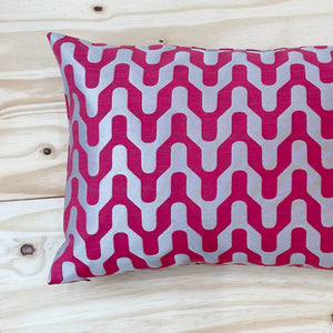 Incasa Santi Lumber Pillow - Ruby Red - 20" X 14"