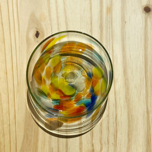 Incasa Rainbow Handblown Mini Bowl - Clear / Multicolor