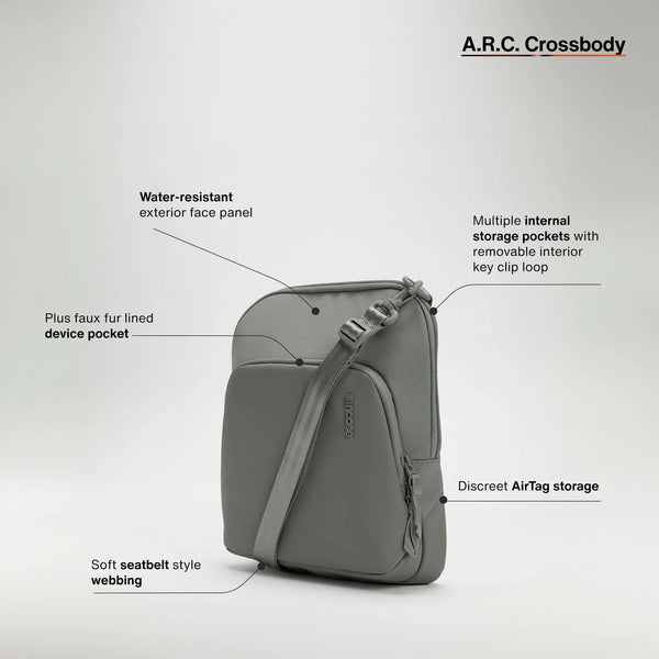 Incase A.R.C. Crossbody Bag With ReSpun 100% Recycled Polyester Black