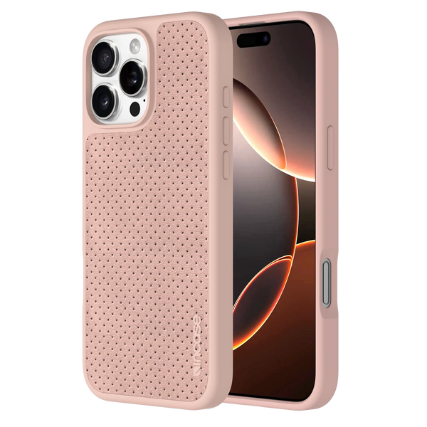 Incase City Case With MagSafe For IPhone 16 Pro Max Blush Pink Perforated Vegan Leather