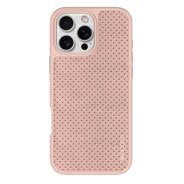 incase City Case with MagSafe for iPhone 16 Pro Max Blush Pink Perforated Vegan Leather