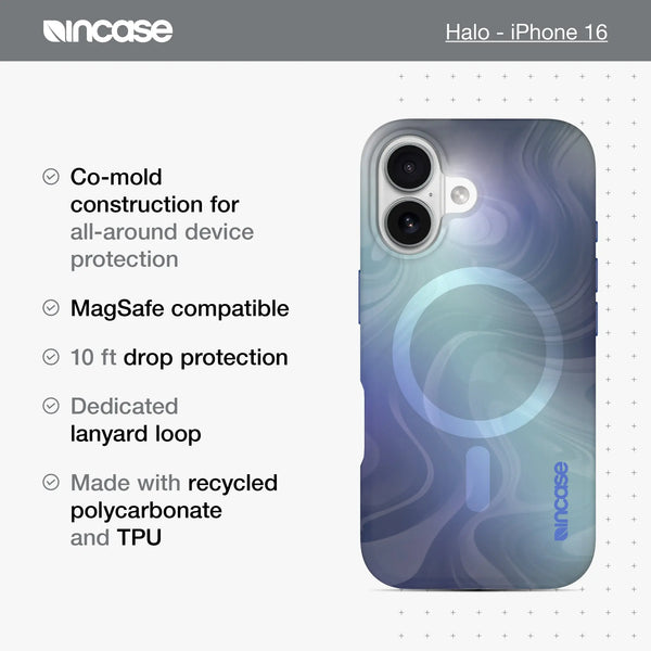 Incase Halo Case With MagSafe For IPhone 16 Oil Slick Lilac