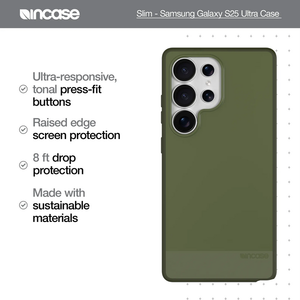 Incase Slim Case For Samsung Galaxy S25 Ultra Highland Green
