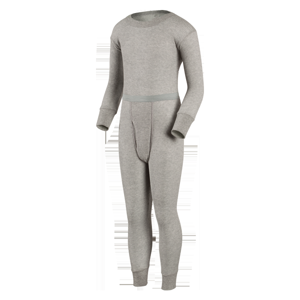 Indera Boy's Traditional Waffle Set - Top And Pant Natural