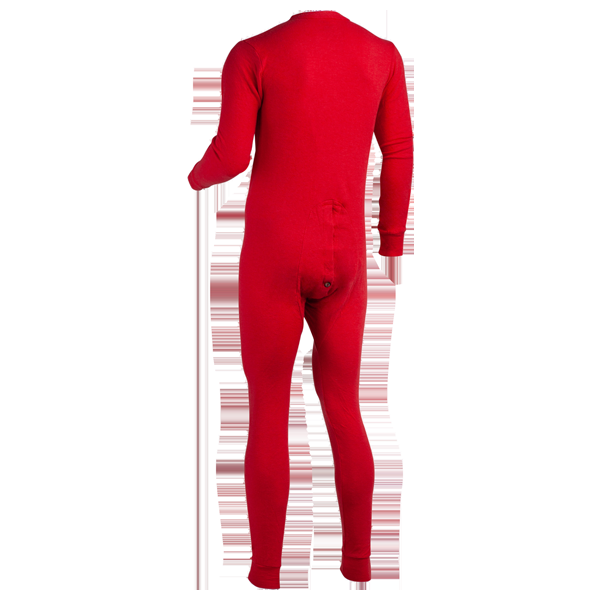 Indera Men's Authentic Union Suit Red