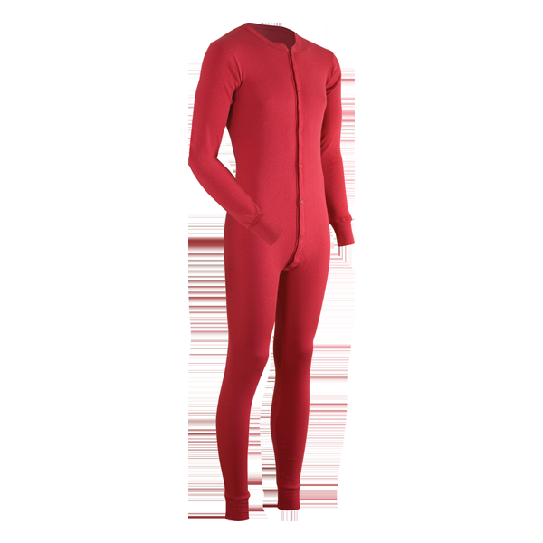 indera Men's Authentic Union Suit Red