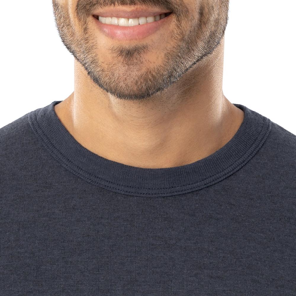Indera Men's Authentic Wool Plus Crew Navy