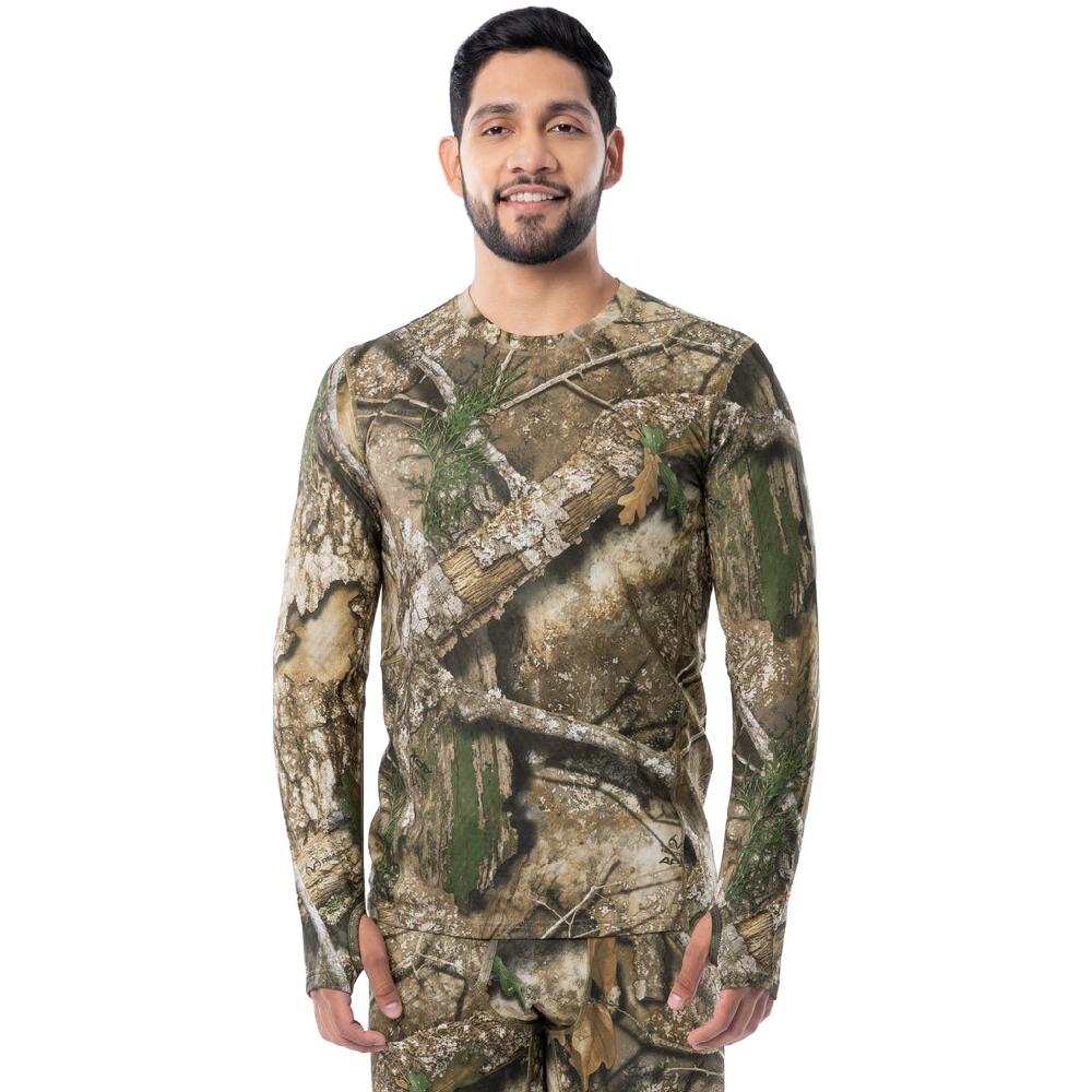 Indera Men's Camo Crew Realtree APX Pattern