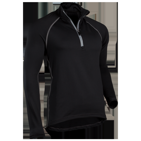 indera Men's Quest Mock Zip Black