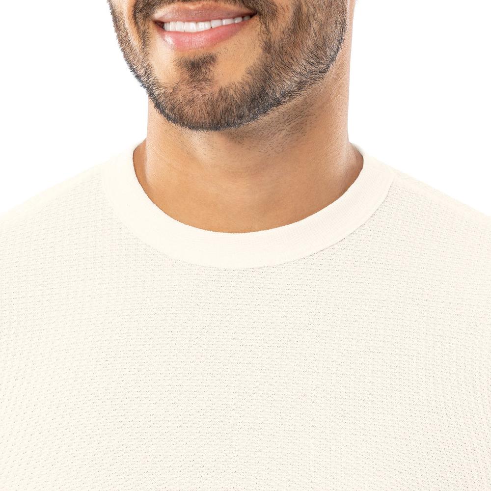 Indera Men's Traditional Waffle Crew Natural