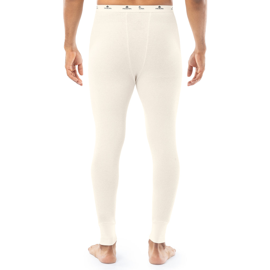 Indera Men's Traditional Waffle Pant Natural